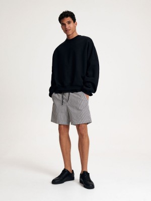 Reserved Bawełniane rich shorts Białe | WJEMZNU-12