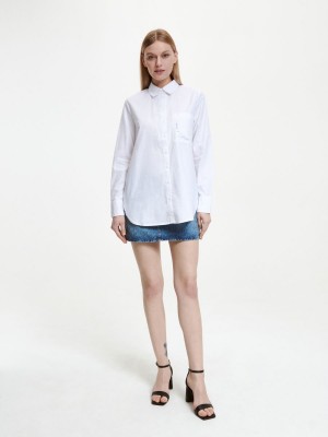 Reserved Bawełniane shirt Ivory | GOIJQUA-31