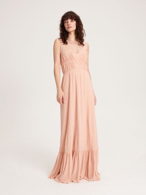 Reserved Cami strap maxi dress Pomarańczowe | YCVFXJI-50