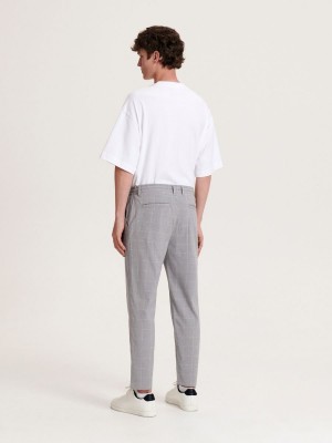 Reserved Carrot slim trousers Szare | PBHADMI-13