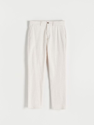 Reserved Chino slim fit trousers Beżowe | LJVBHRN-53