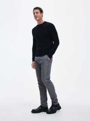 Reserved Chino slim fit trousers Szare | WJSALBM-58