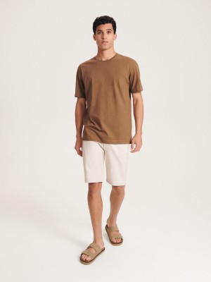 Reserved Chino slim shorts Beżowe | RENGHPS-30