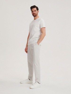 Reserved Chino slim trousers Głęboka Szare | QHRJLYW-21