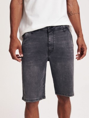 Reserved Denim chino shorts Szare | APSFIJV-20