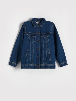 Reserved Denim jacket Niebieskie | QOTBWVE-32