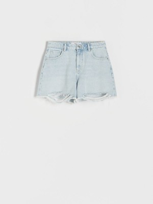 Reserved Denim shorts Niebieskie | VOZQGXT-74