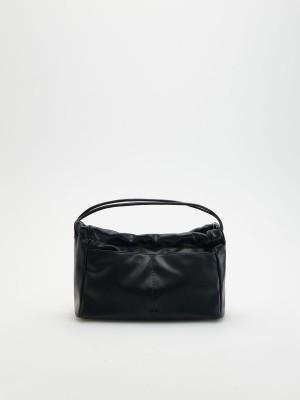 Reserved Faux leather bag Czarne | ZQIXLVR-90