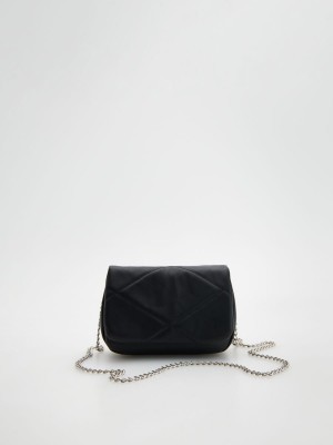 Reserved Handbag with chain Czarne | EZNWSTP-16