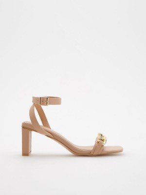 Reserved High heel sandals Beżowe | SNPIXHM-97