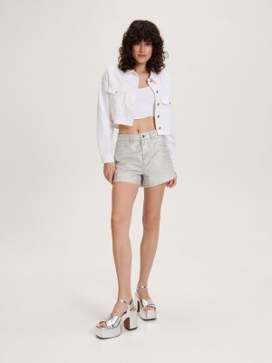 Reserved High waist shorts Białe | EOXLQFW-30