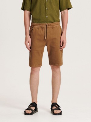 Reserved Jogger shorts Brązowe | TIBFPJM-03