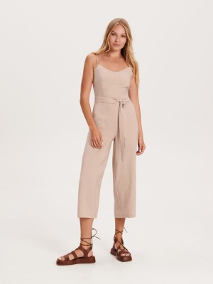 Reserved LADIES` JUMPSUIT Beżowe | OQTRZCK-83