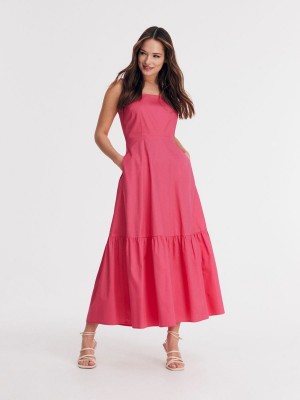 Reserved Maxi dress Różowe | KPDNAFI-42