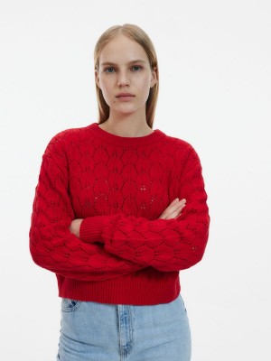 Reserved Openwork jumper Czerwone | GDOKJMX-06