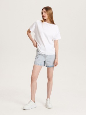 Reserved Oversized T-shirt Ivory | MDCHBQX-38