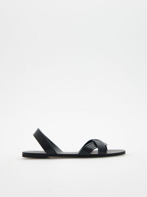 Reserved Płaskie sandals Czarne | NQEMRBZ-62