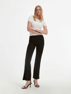 Reserved Plain trousers Czarne | XYVTGAU-83