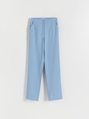 Reserved Plain trousers Turkusowe | RMXSFAG-14