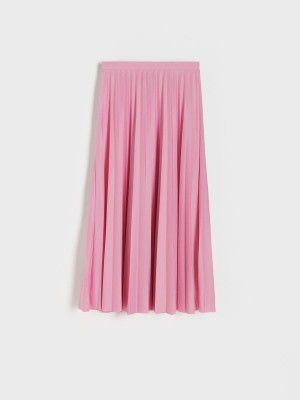 Reserved Pofałdowany skirt Różowe | GMJUYET-31