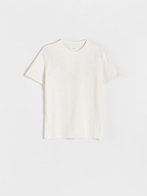 Reserved Regular fit T-shirt Ivory | NPEFYAW-04