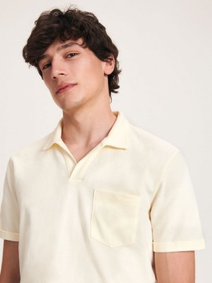 Reserved Regular fit polo shirt Ivory | MYIGVOA-35