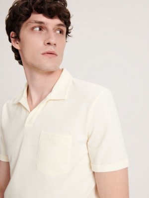 Reserved Regular fit polo shirt Ivory | WLXNQCZ-85