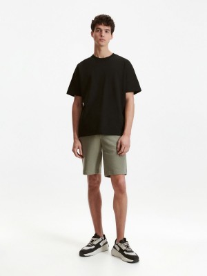 Reserved Regular shorts Khaki | HBZFYDU-93