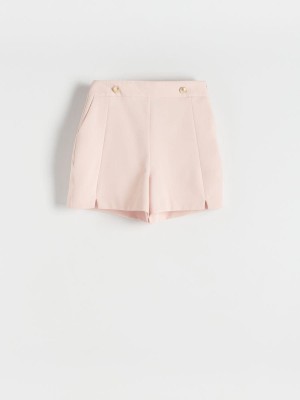 Reserved Shorts with decorative buttons Różowe | PGEITQW-23