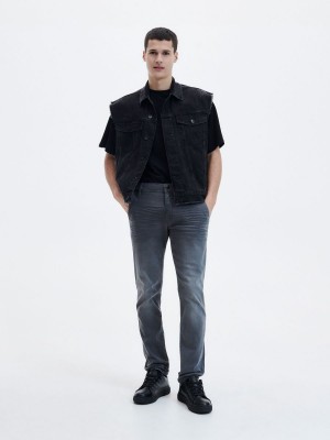 Reserved Slim chino jeans Szare | RANPGFB-23