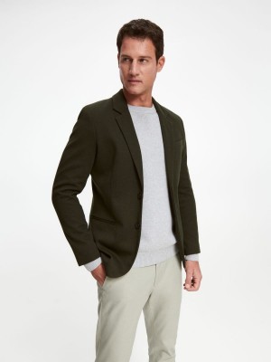 Reserved Slim fit blazer Khaki | FQTXSHL-92