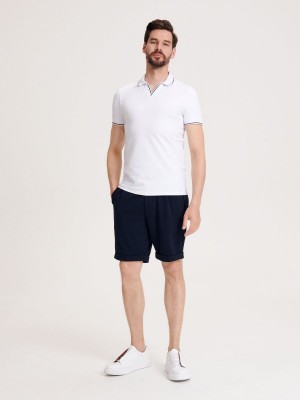 Reserved Slim fit polo shirt Białe | AWEGVIN-41