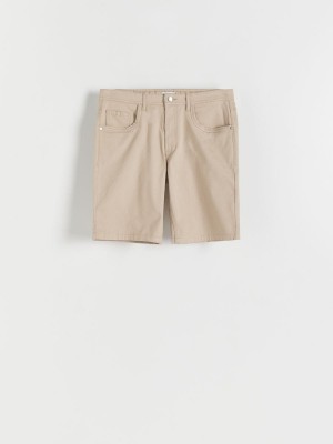 Reserved Slim fit shorts Beżowe | JYQZFEO-95