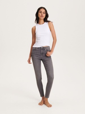 Reserved Slim push up jeans Szare | ZGCPALN-91