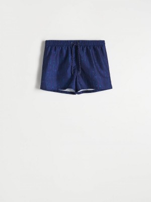 Reserved Swim shorts Granatowe | ONQHXBK-91