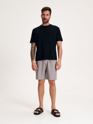 Reserved Szerokie leg shorts Głęboka Szare | TWHFOQC-05