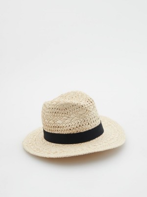 Reserved Woven hat Ivory | HBYCKXP-65