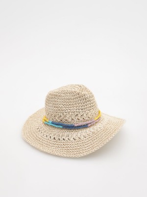 Reserved Woven hat Ivory | SVTNMKG-17