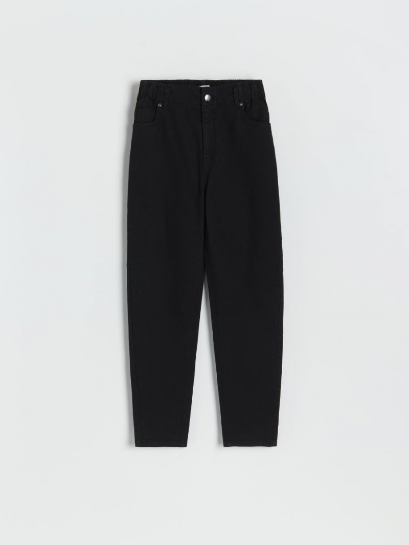 Reserved Baggy trousers Czarne | HKLIPCD-65