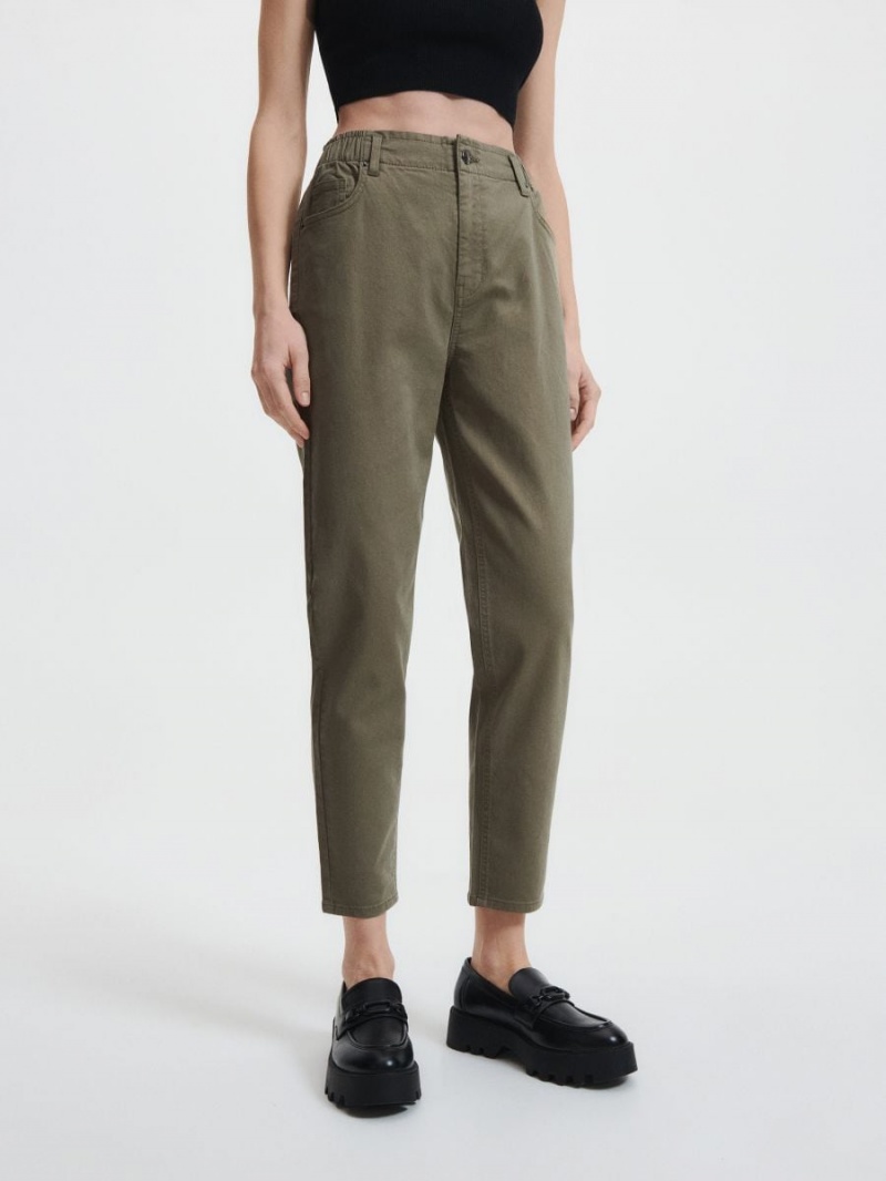 Reserved Baggy trousers Khaki | LZWDSBK-85