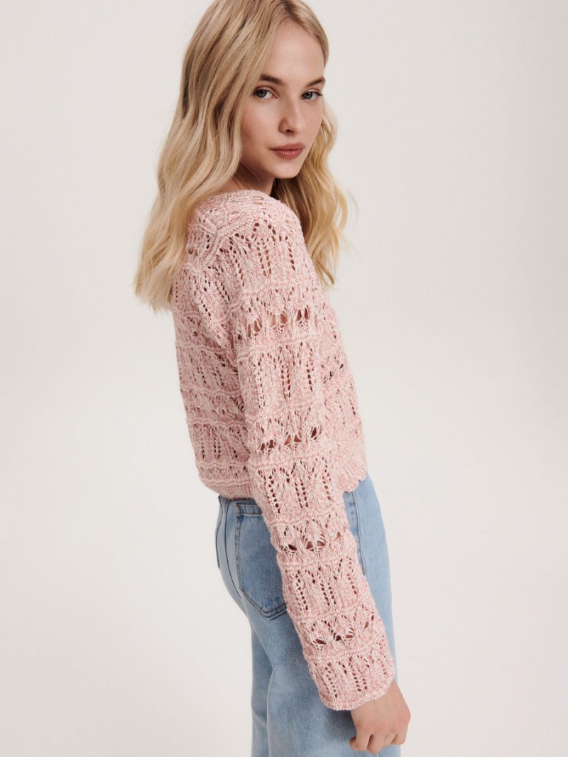 Reserved Bawełniane cardigan Różowe | WECYSGJ-20