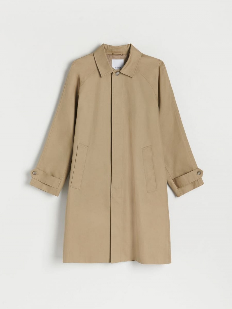 Reserved Bawełniane coat Beżowe | PIJKVRZ-25