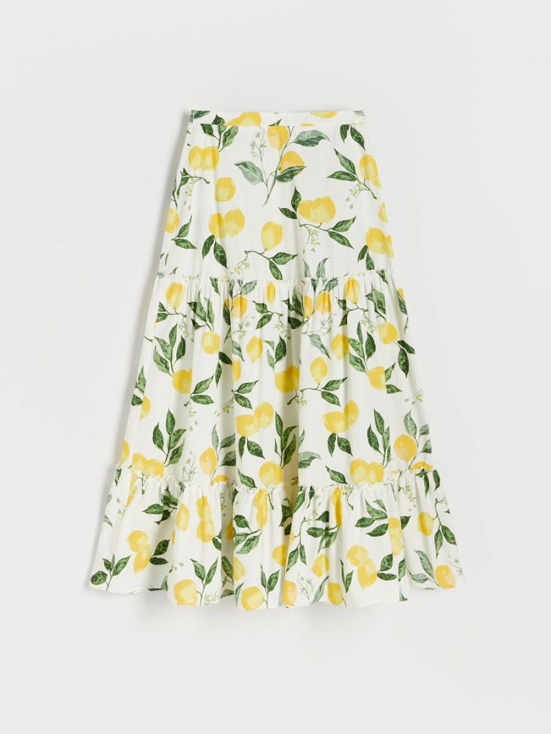 Reserved Bawełniane maxi skirt Kolorowe | EZJSMPI-46