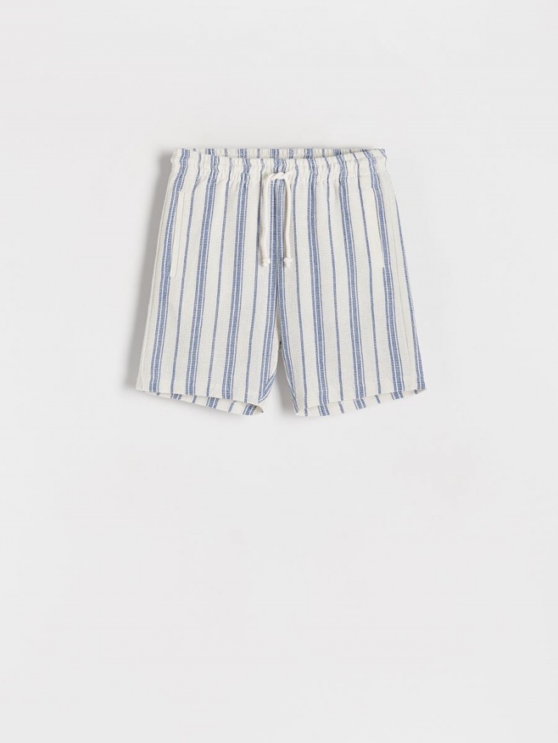 Reserved Bawełniane regular shorts Granatowe | MJZCKWU-71