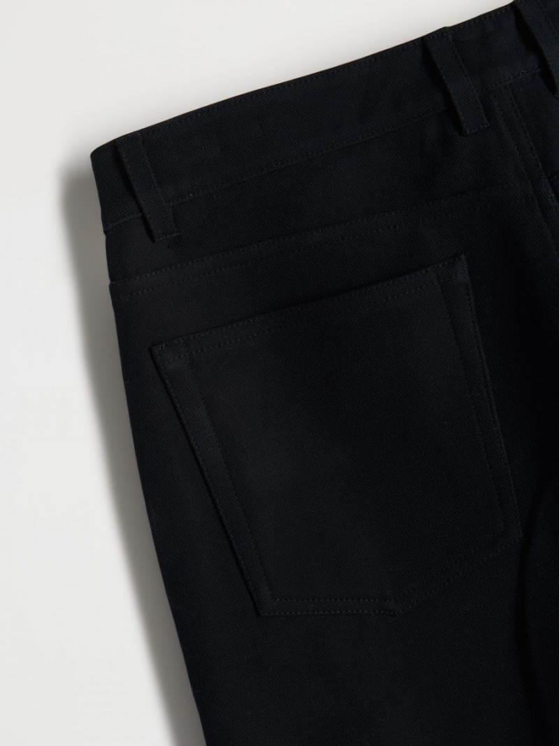 Reserved Bawełniane rich chino trousers Czarne | HYRDLUB-72