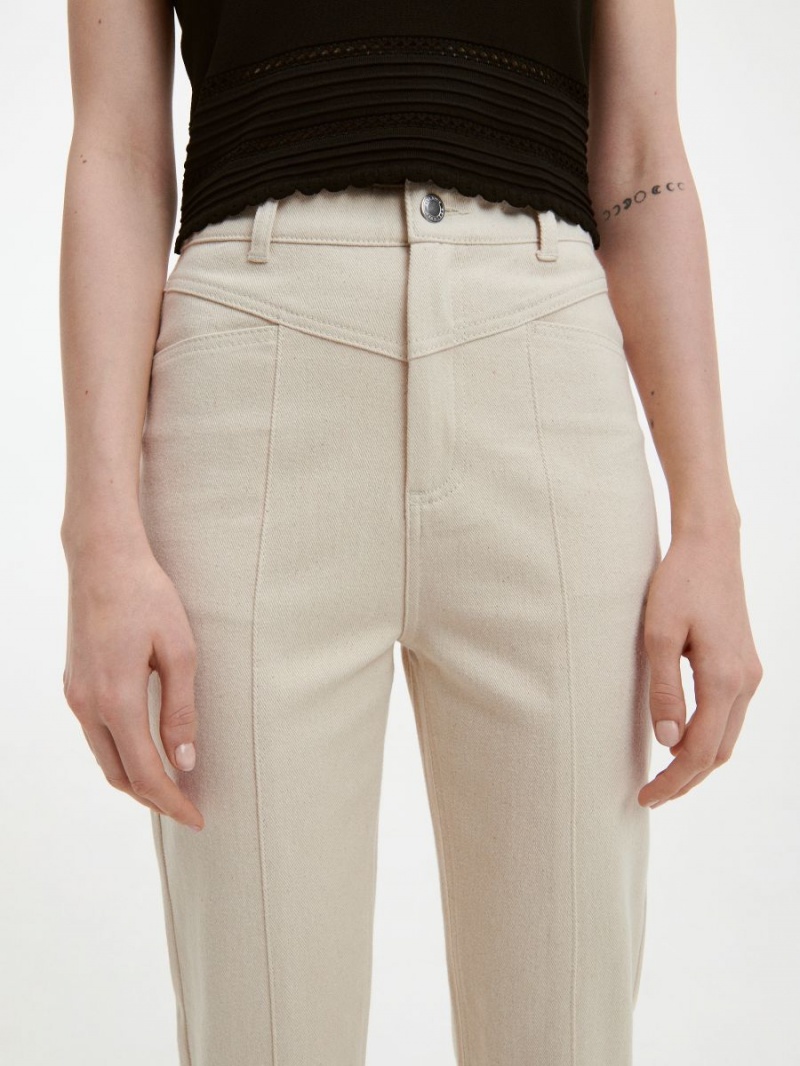 Reserved Bawełniane rich trousers Beżowe | NPQDIYH-69