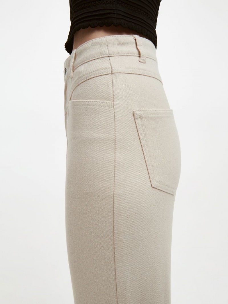 Reserved Bawełniane rich trousers Beżowe | NPQDIYH-69