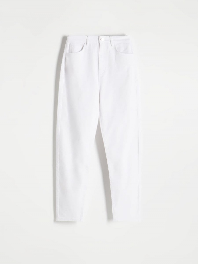 Reserved Bawełniane rich trousers Białe | SOAIQRK-29