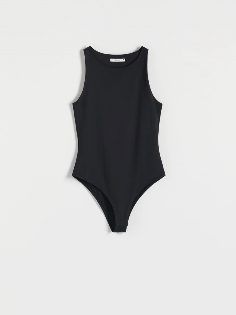 Reserved Bez Rękawów bodysuit Czarne | HOGMJDZ-04