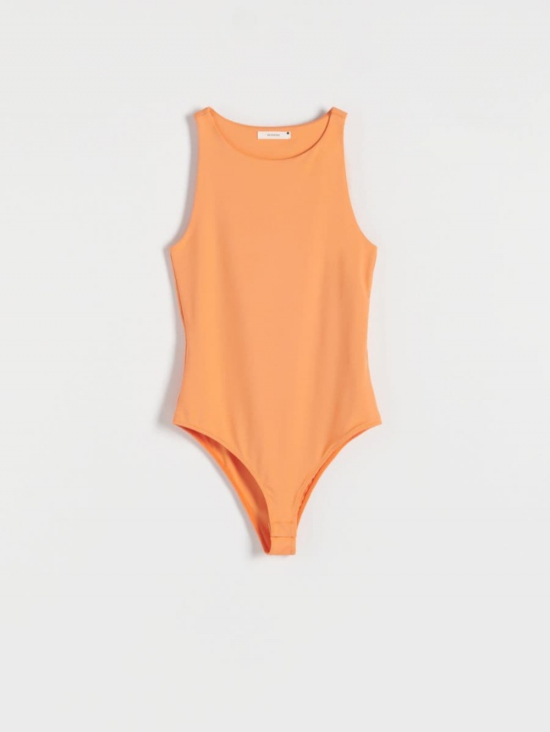 Reserved Bez Rękawów bodysuit Pomarańczowe | ZJPEXQT-58